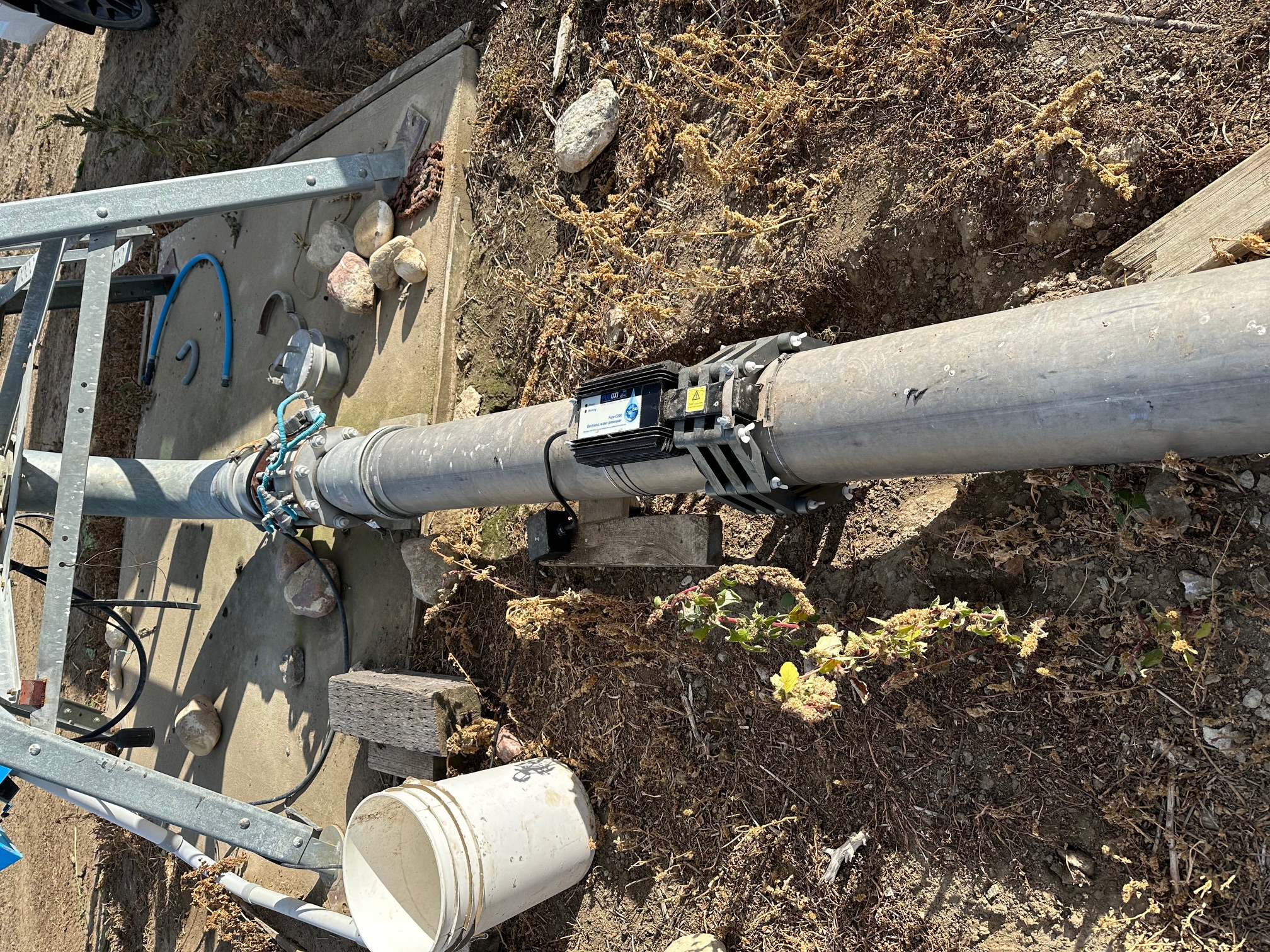 Puroxi scale-management equipment installed on piping