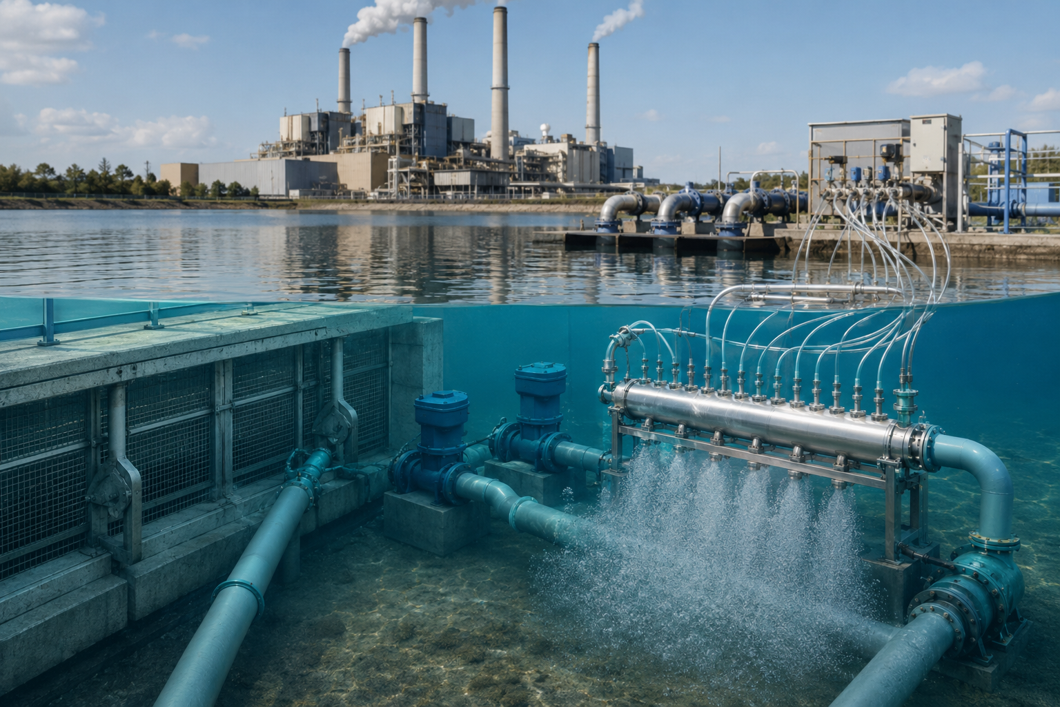 Power-station reservoir treatment
